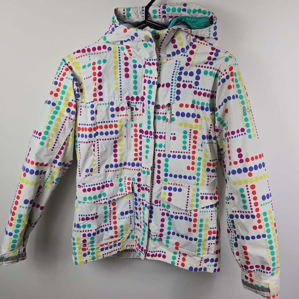 Columbia Kids Interchange Hooded Coat Removable Purple Fleece Lined Jacket 10/12